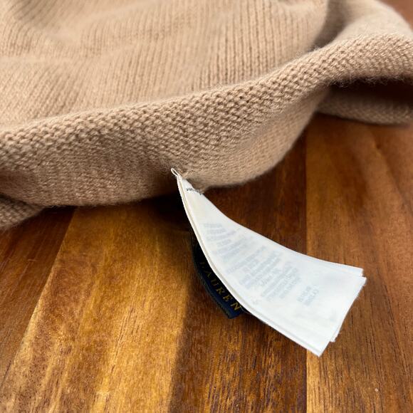 Polo Ralph Lauren Rolled Hem Wool Cashmere Beanie Hat Womens Knit Headwear - Picture 14 of 16